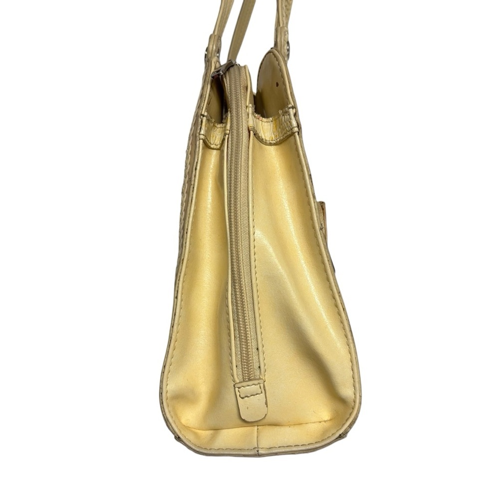 M.C. Yellow Croc Leather Shoulder Bag - Picture 9 of 10